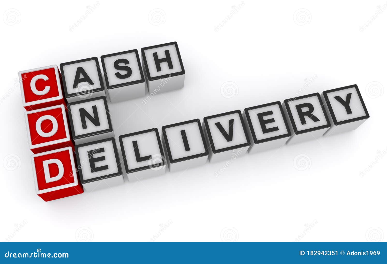 Cash on Delivery Word Blocks Stock Illustration - Illustration of online,  delivery: 182942351