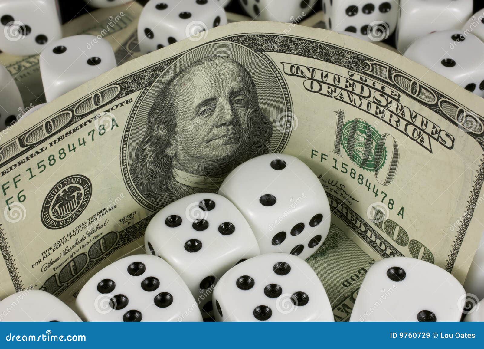 Cash and dice stock image. Image of chance, vegas, wager 9760729
