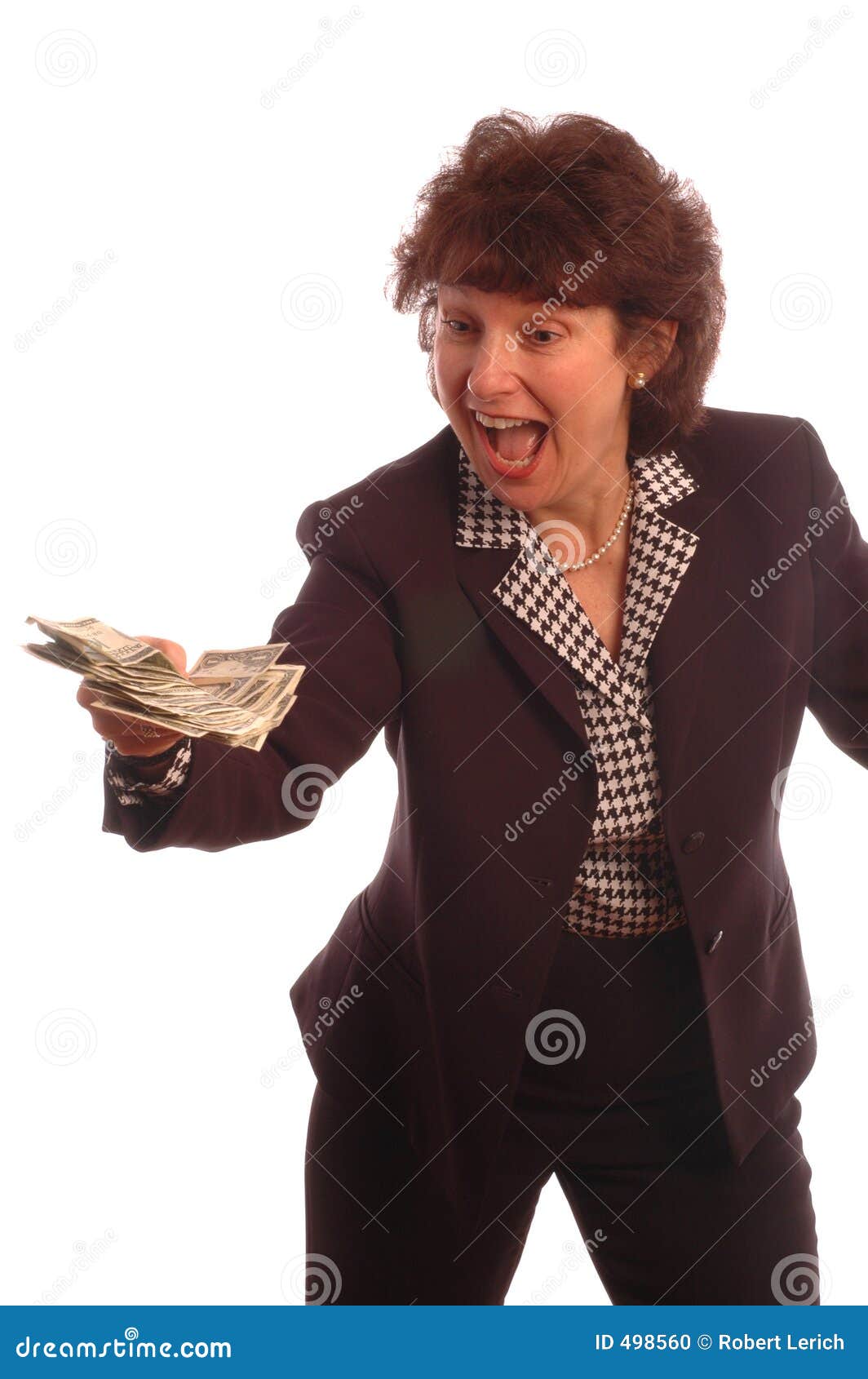 Cash in hand 408. Cash in hand model released copy space white background 408