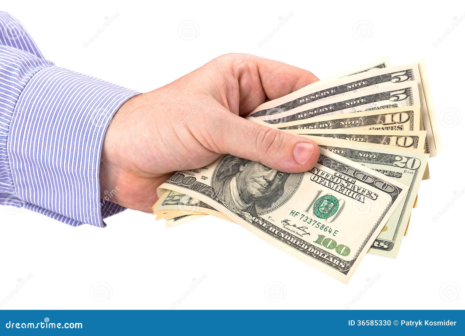 Cash in Hand of Businessman Stock Photo - Image of business, holding