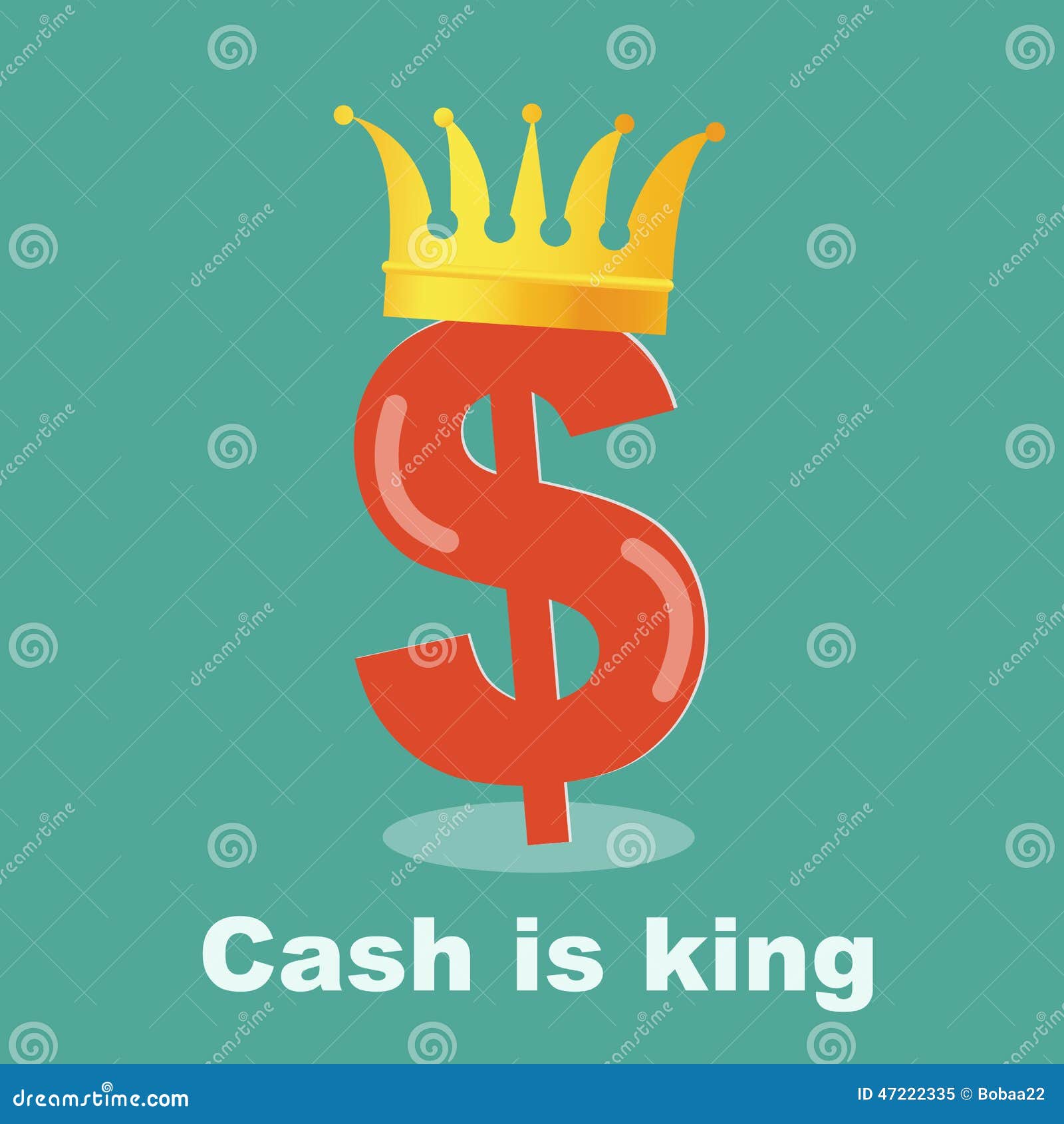 cash is king clipart cartoon