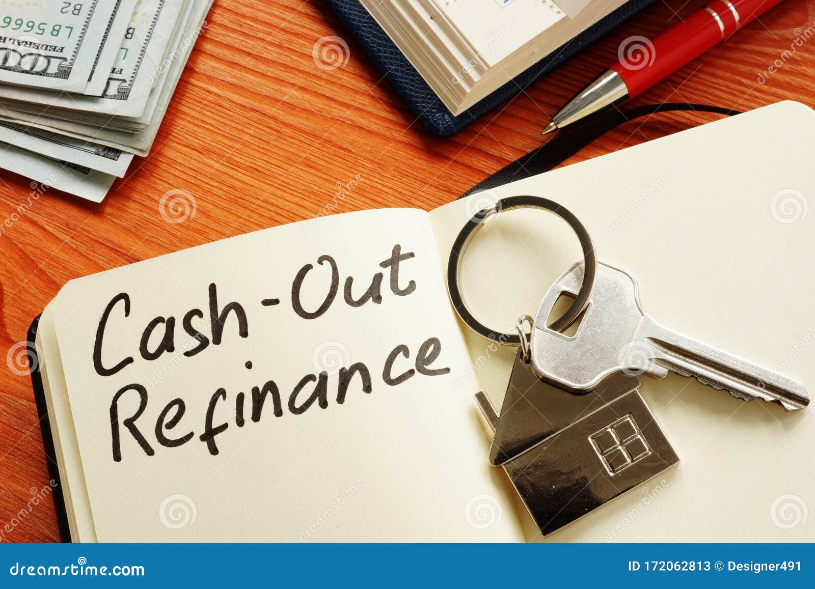 cash out refinance and key on the note.