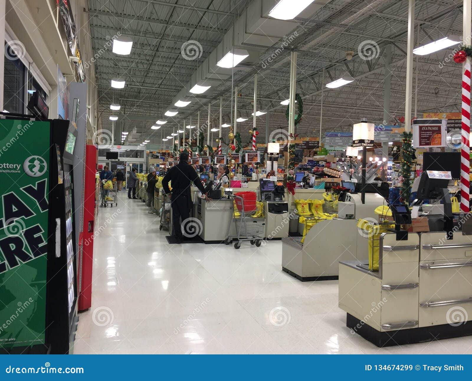 Checkout Line in Grocery Store Editorial Stock Image Image of