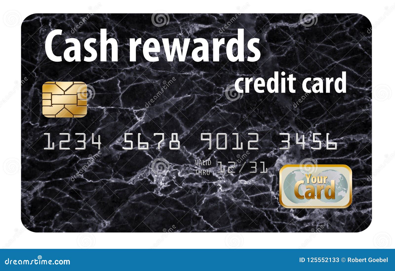 This Is A Cash Rewards Credit Card Isolated On A White This Is A Cash Rewards Credit Card Isolated On A White