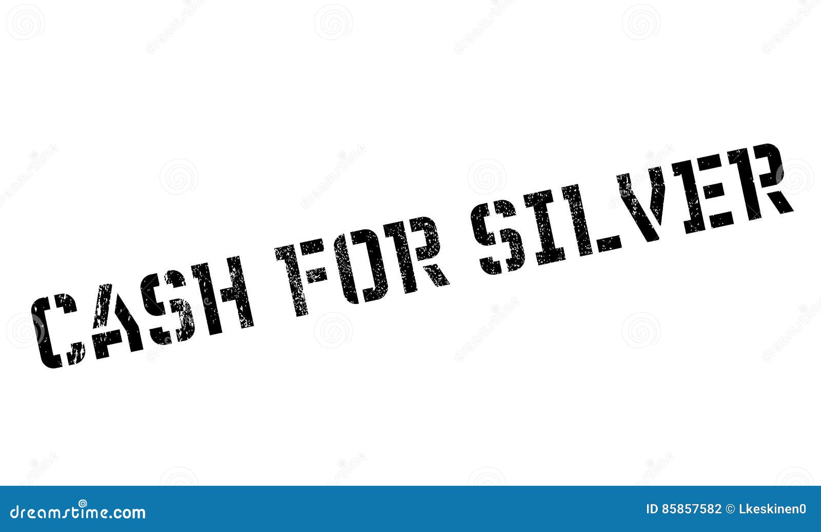 cash for silver rubber stamp