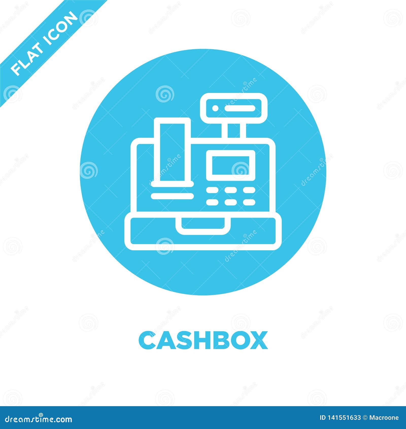 Cashbox Icon Vector. Thin Line Cashbox Outline Icon Vector