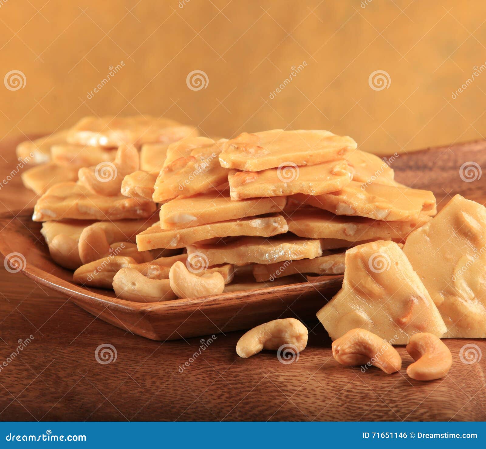 Cashew Brittle stock photo. Image of candy, cashew, pile 71651146