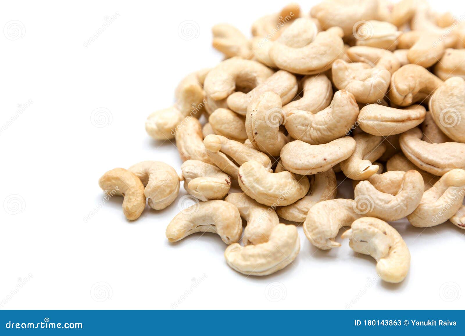 Cashew Nut On Isolated Background Stock Image - Image of ...