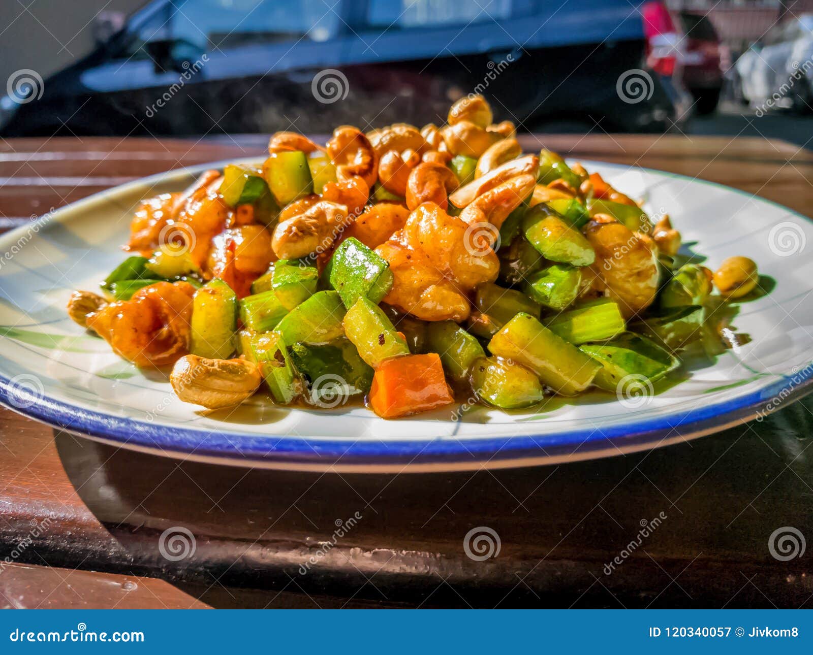Cashew nut and veggie dish stock image. Image of lunch - 120340057