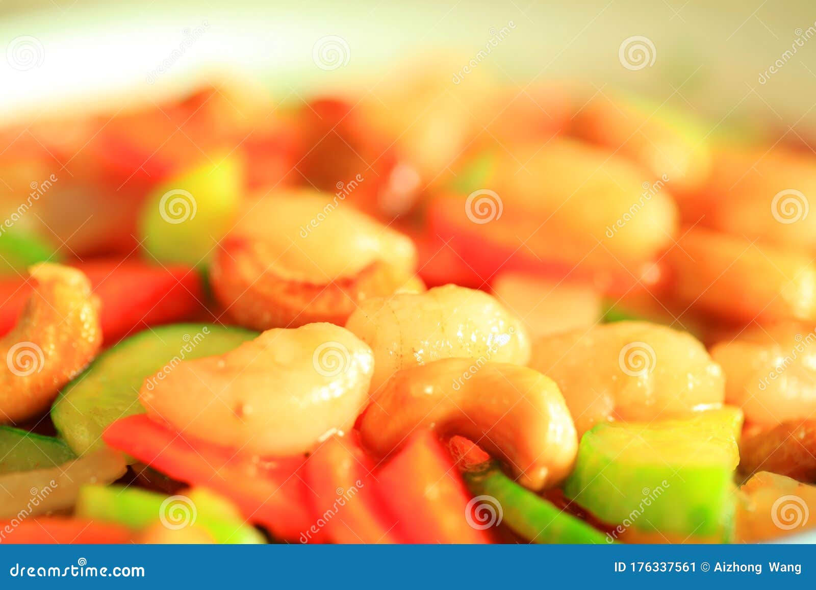 Cashew Nuts Fried with Shrimp Stock Image - Image of background, shrimp