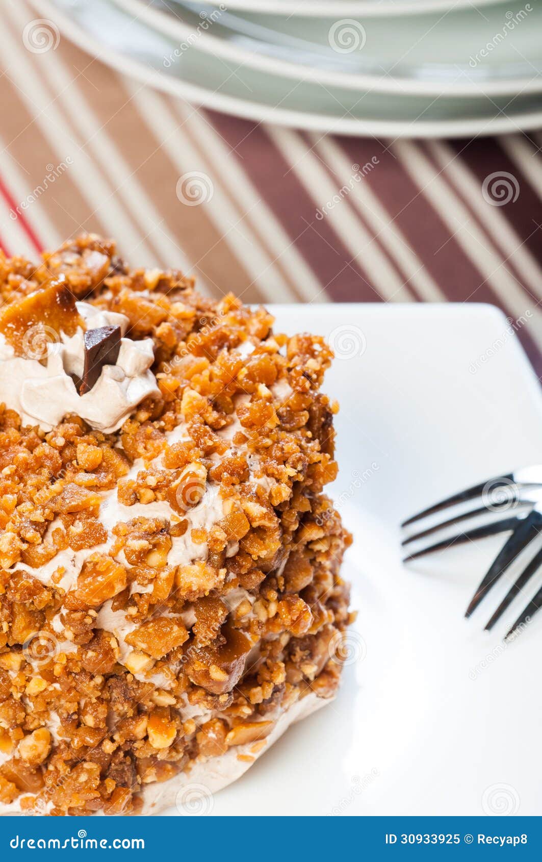 Cashew toffee nut cake stock image. Image of bakery, celebrate 30933925