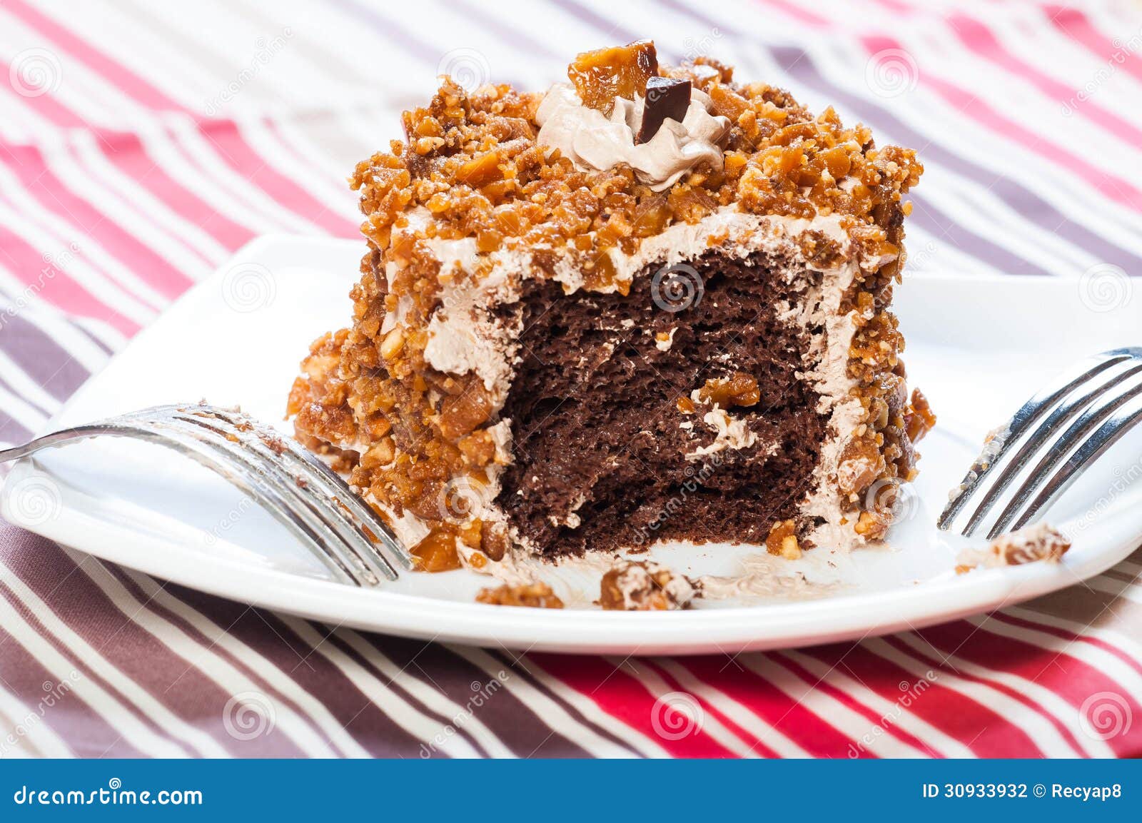 Cashew toffee nut cake stock photo. Image of bakers, food 30933932