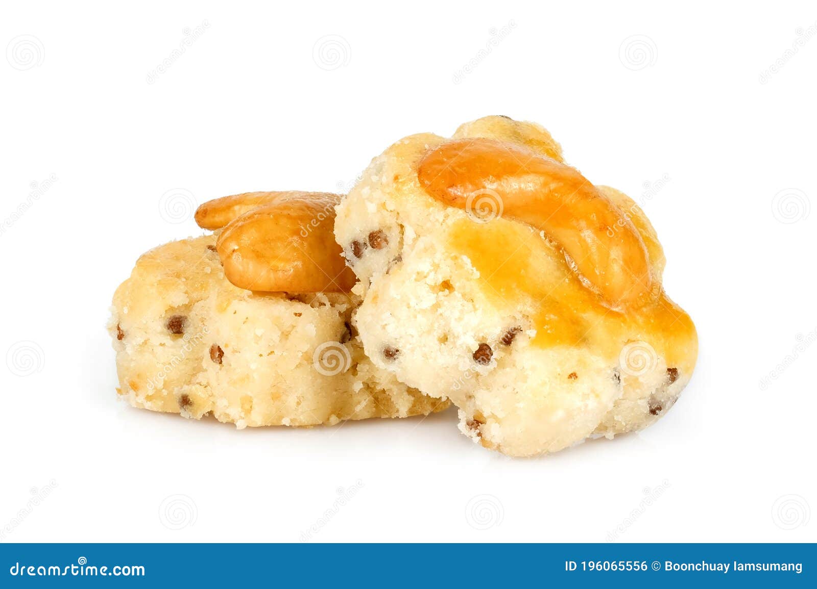 Cashews Cookie Isolated on White Stock Photo Image of snack, calories