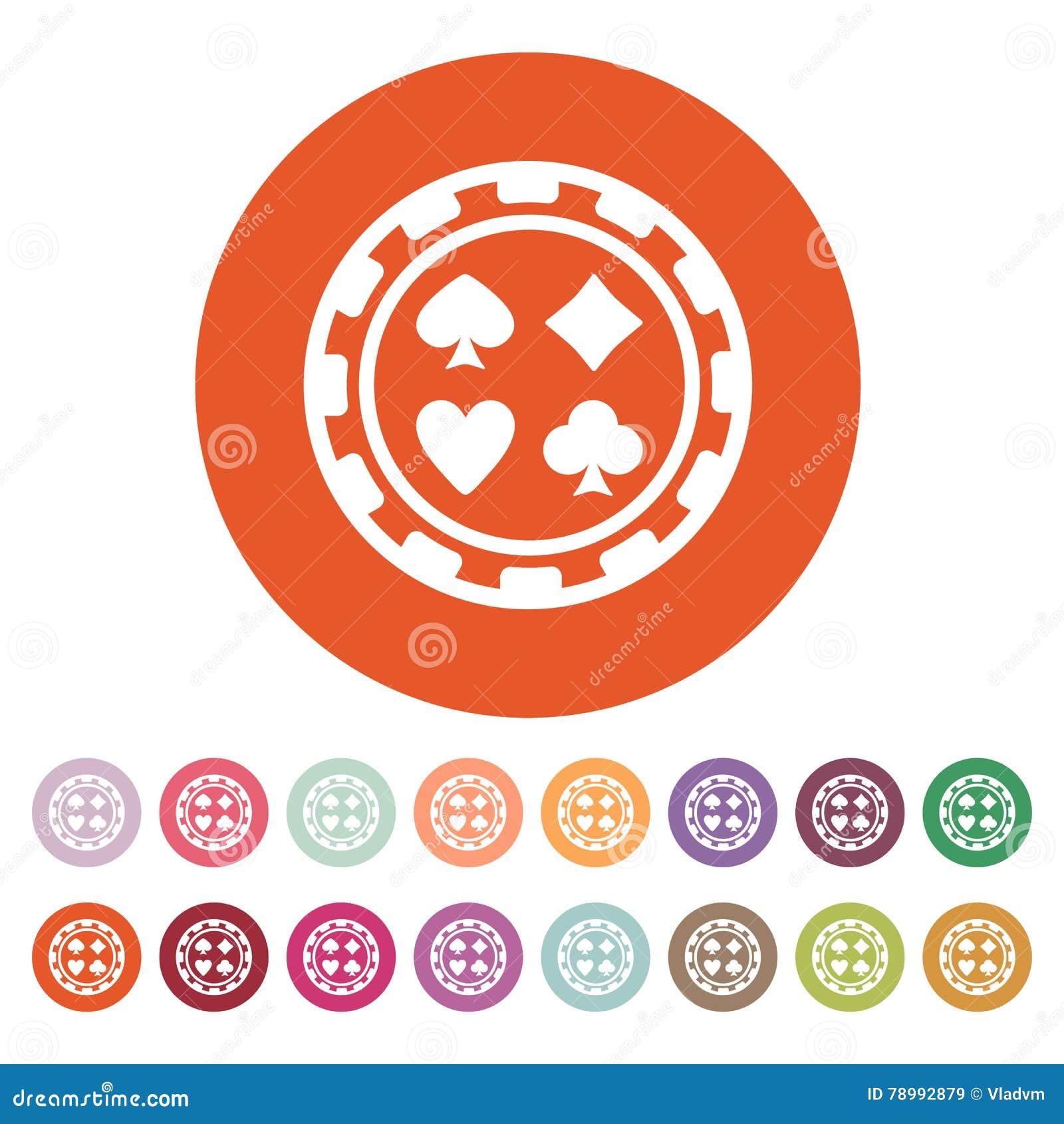 The Casino Chip Icon. Casino Chip Symbol Stock Vector Illustration of