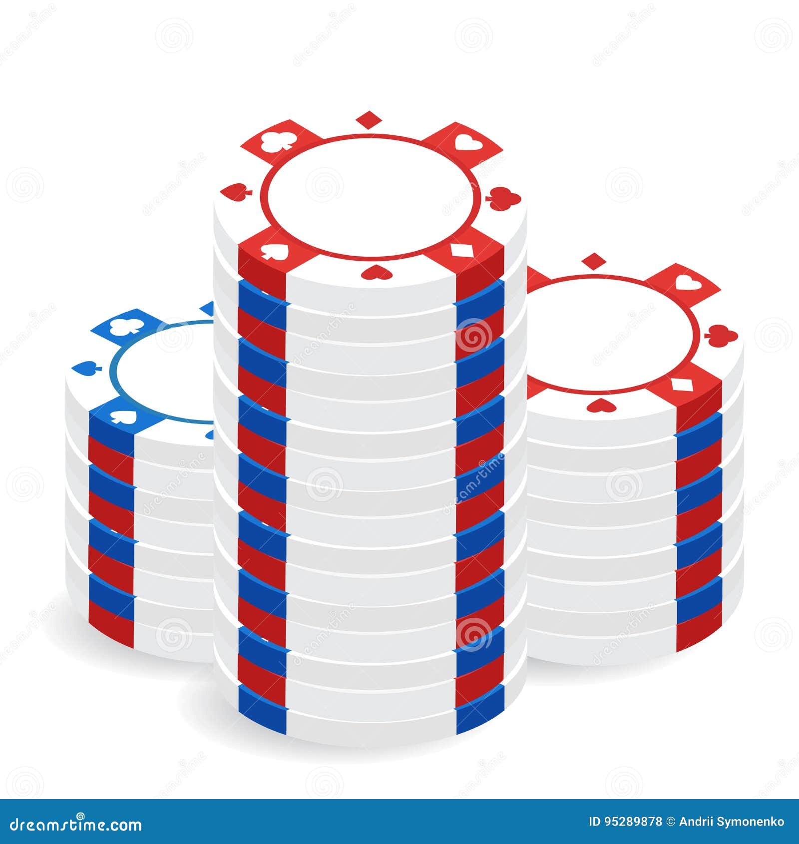 Casino Chip Pile,. Vector Illustration Stock Vector Illustration of