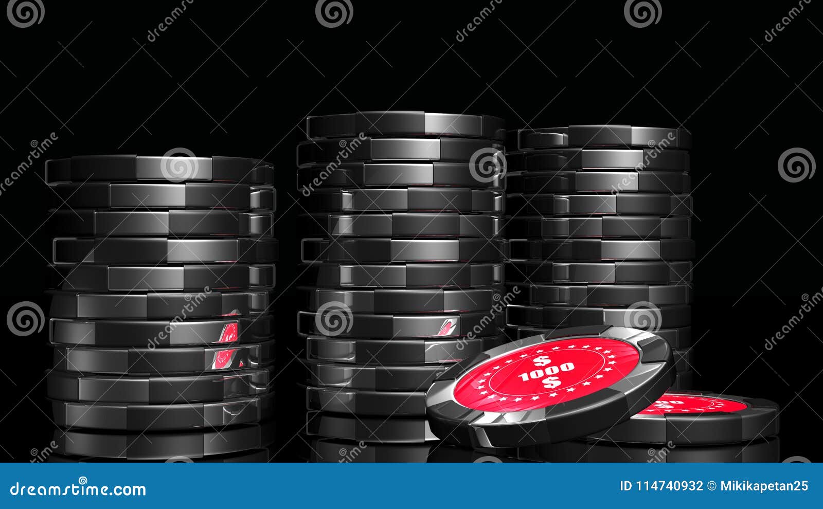 Casino chips 3d rendering stock illustration. Illustration of blackjack