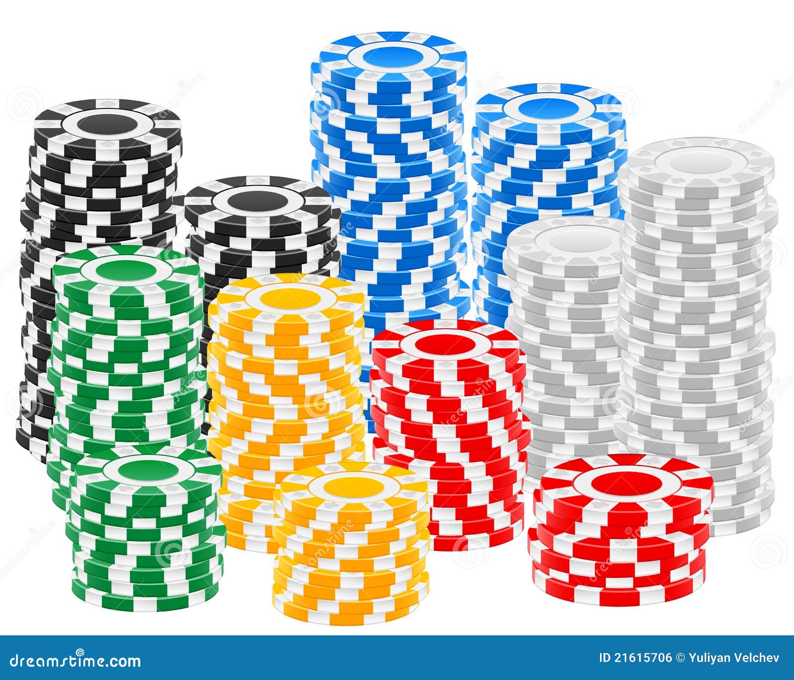 Casino chips stack stock vector. Illustration of blue 21615706