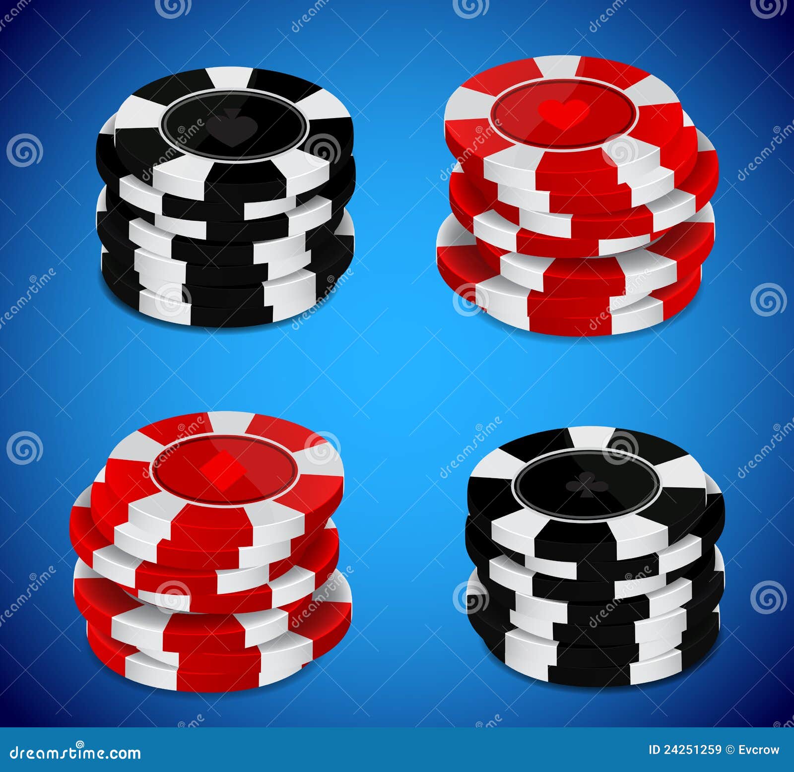 Casino chips stack stock vector. Illustration of blackjack 24251259