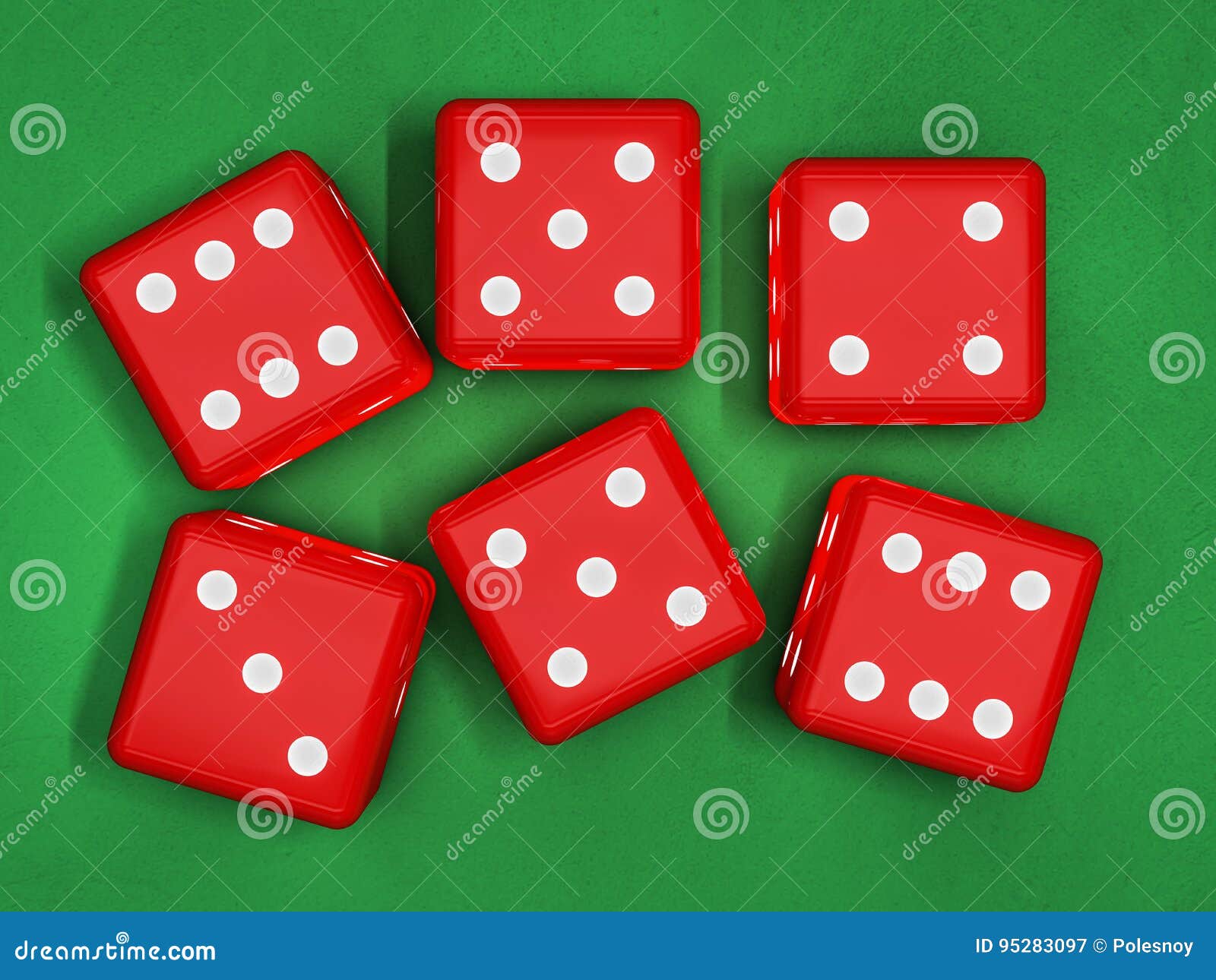 Casino dice on table 3D stock illustration. Illustration of craps