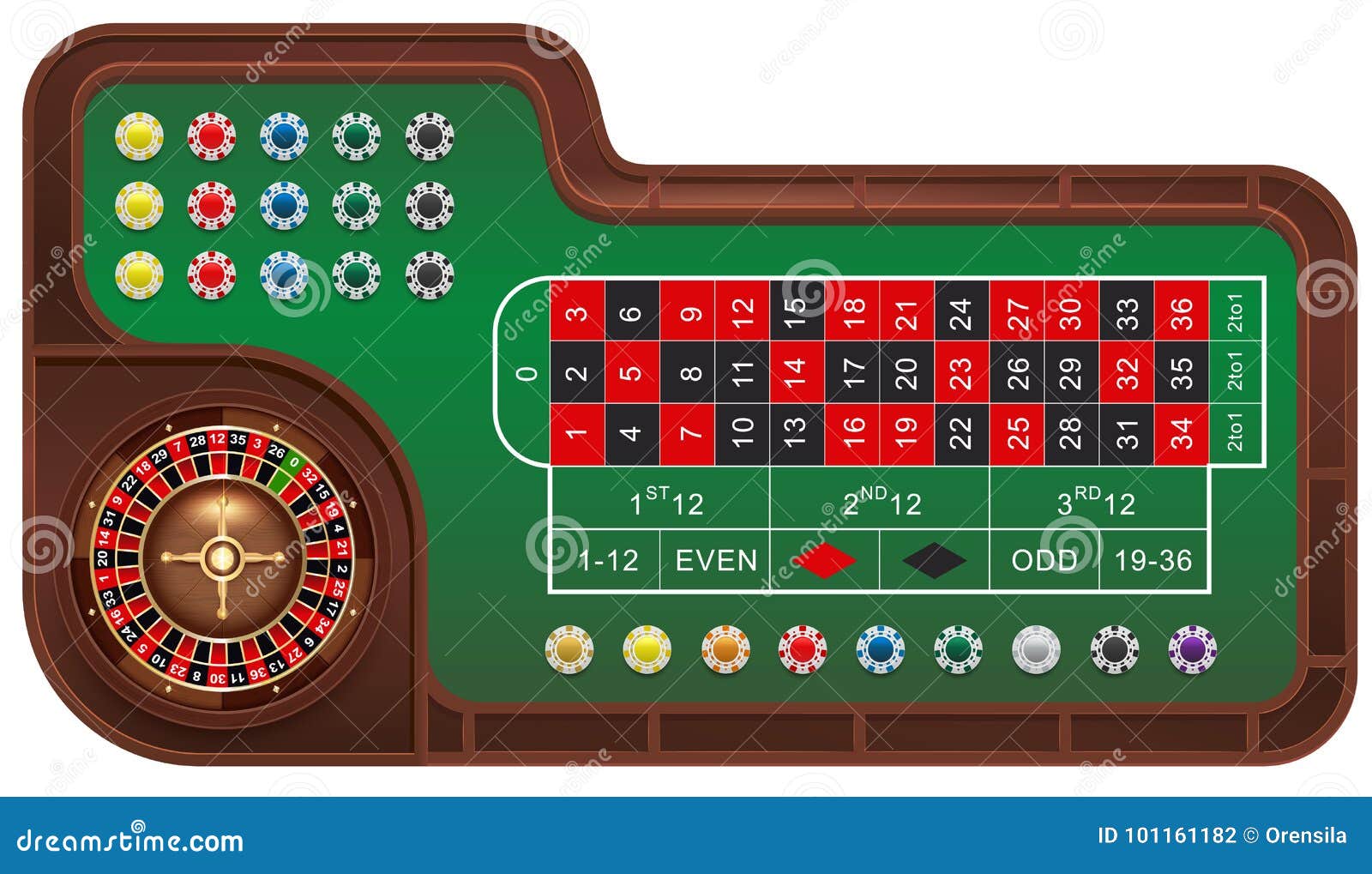 Online Casino Roulette And Gambling Table With Chips Vector Set.  Illustration Design Roulette Table For Casino Royalty Free SVG, Cliparts,  Vectors, and Stock Illustration. Image 80116392.