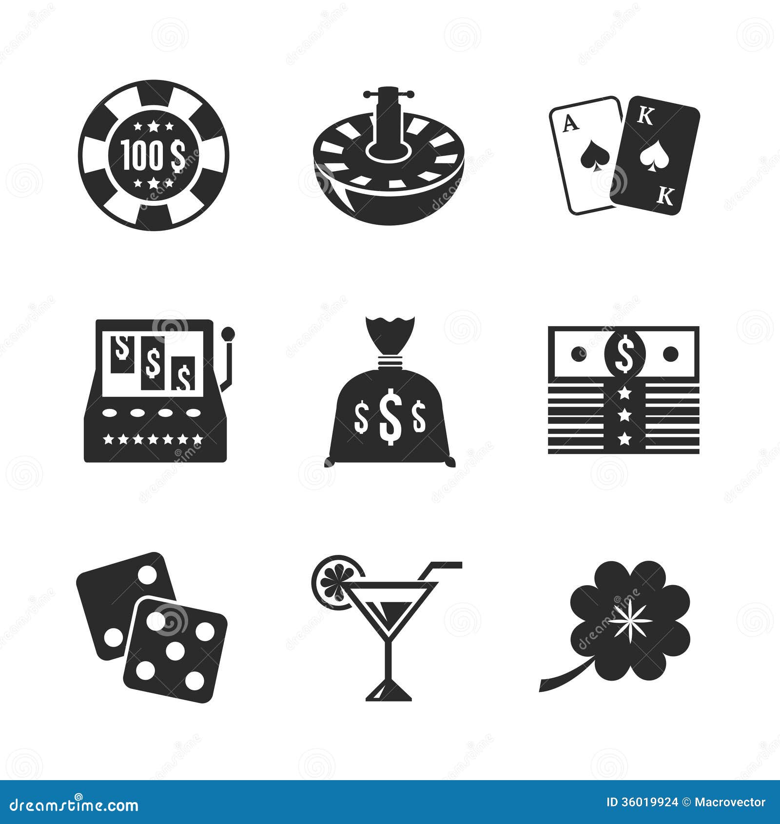 casino iconset for , contrast flat