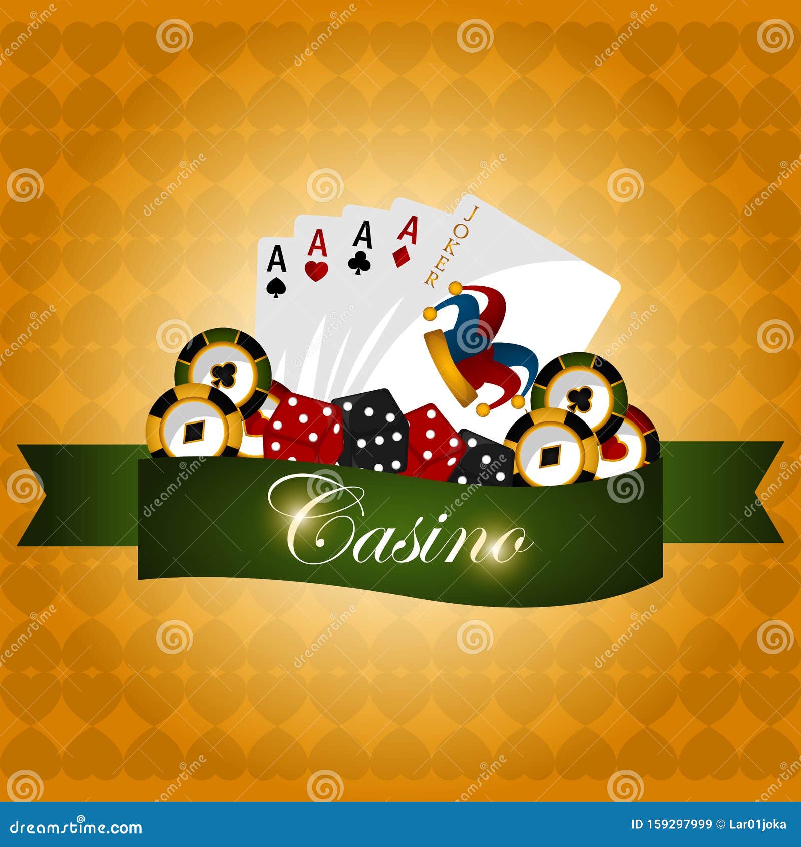 Casino poster illustration stock vector. Illustration of casino - 159297999