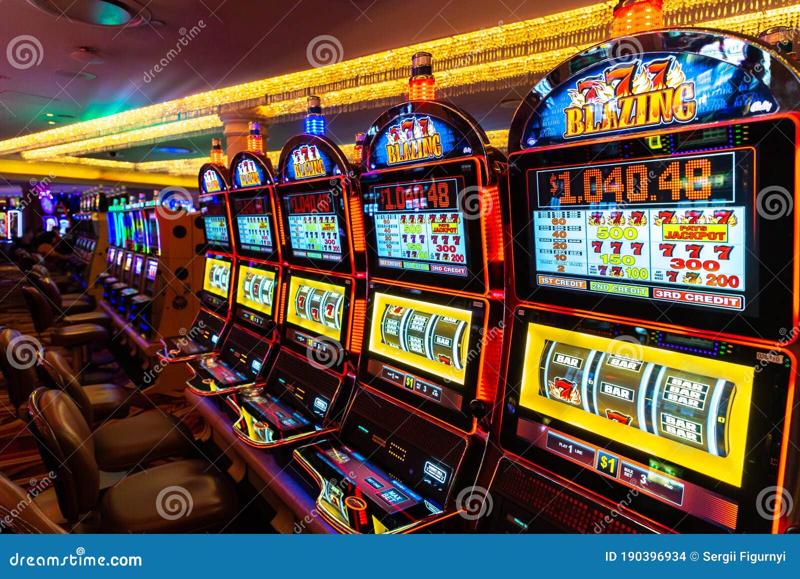 Playing slot-machines - Las Vegas hotel accommodations