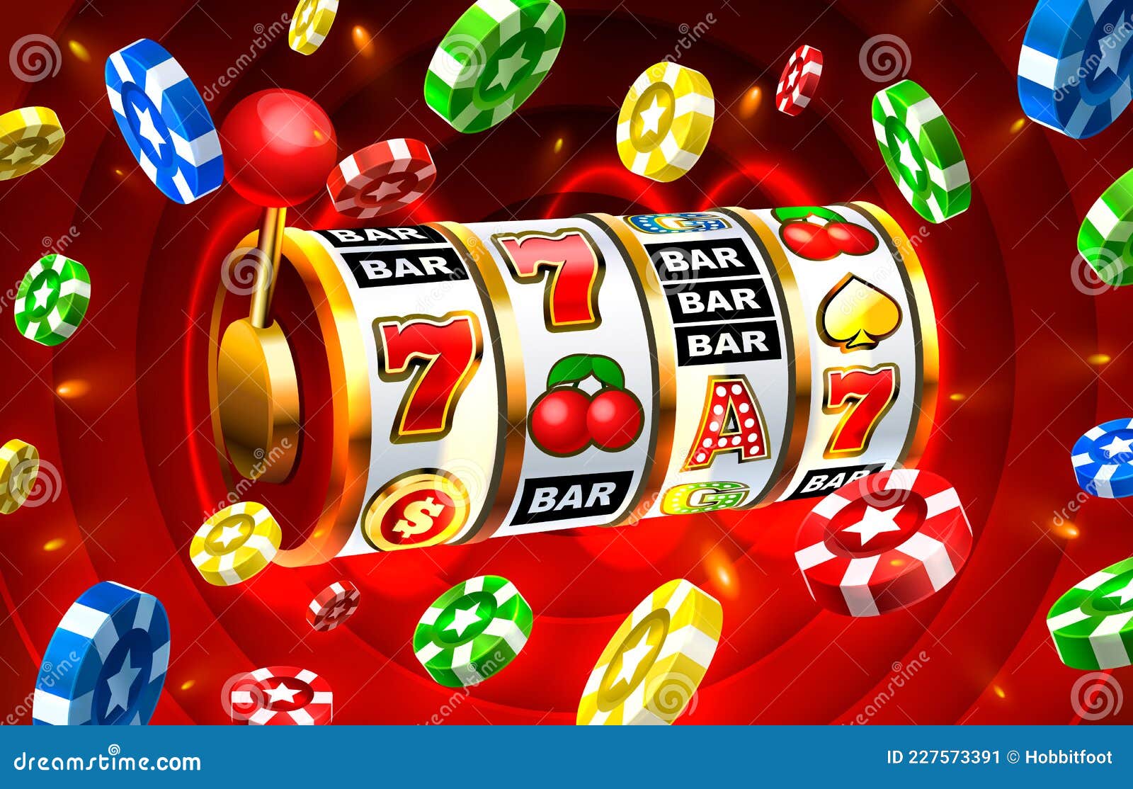Casino Slots Icons, Slot Sign Machine, Night Vegas. Vector Stock Vector ...