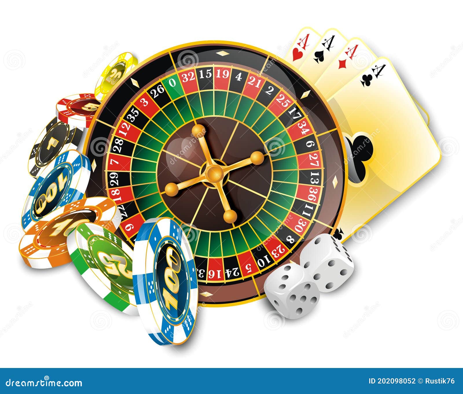 Casino Sticker with Roulette, Cards, Dice and Chips. There is an Additional  Png Format. Stock Photo - Illustration of chips, booklet: 202098052