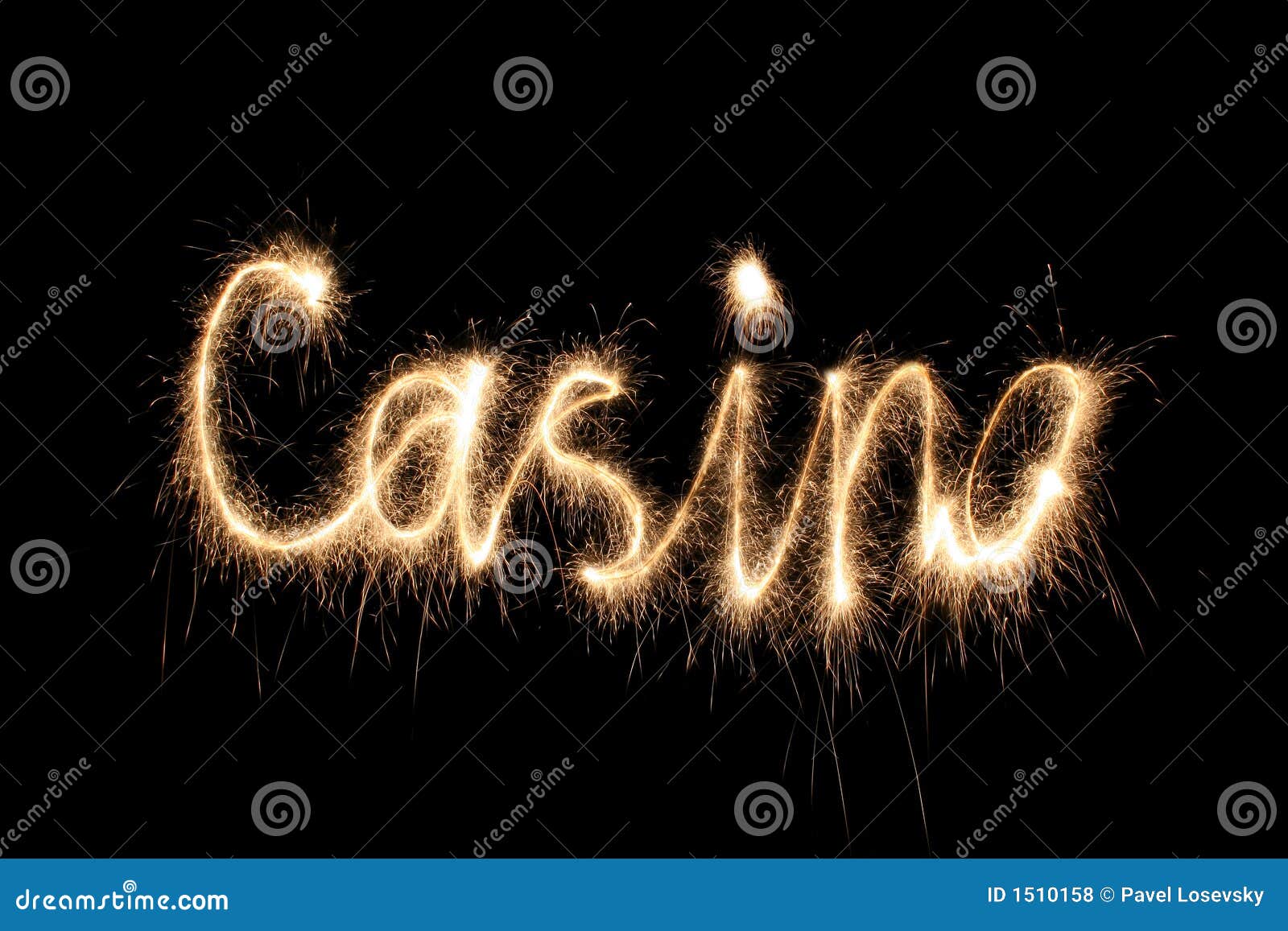 casino word sparkler
