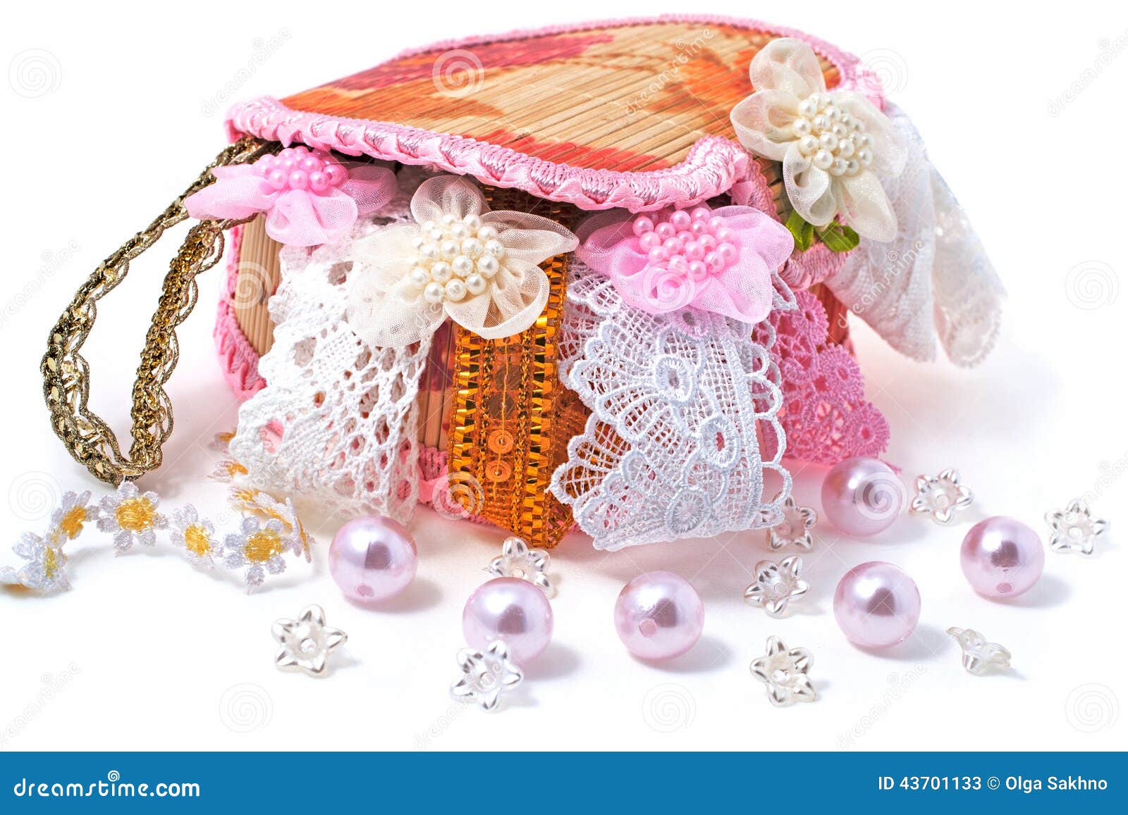 Casket for needlework stock image. Image of jewelry, colored 43701133