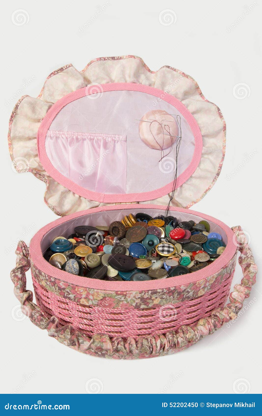 The Casket for Sewing Accessories Stock Photo Image of decor, pattern