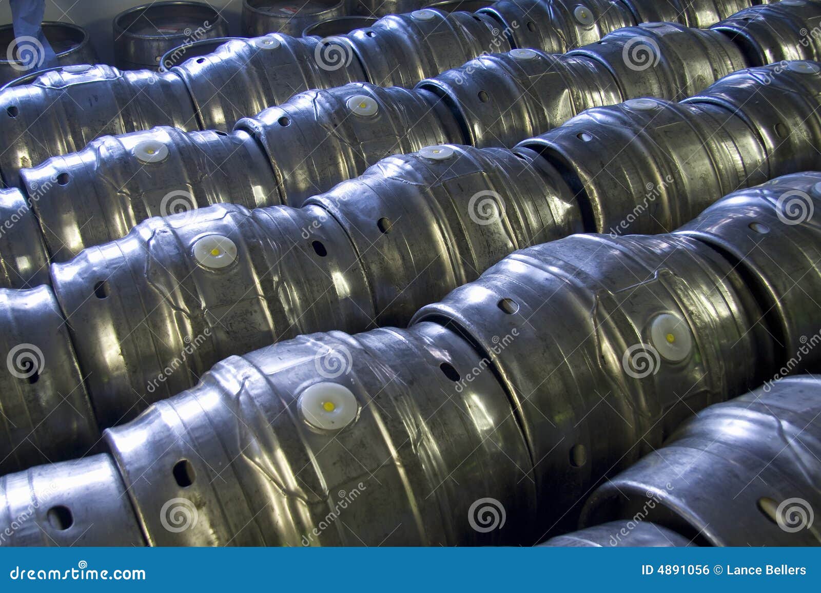 Casks of beer stock photo. Image of stainless, metal, alcohol 4891056