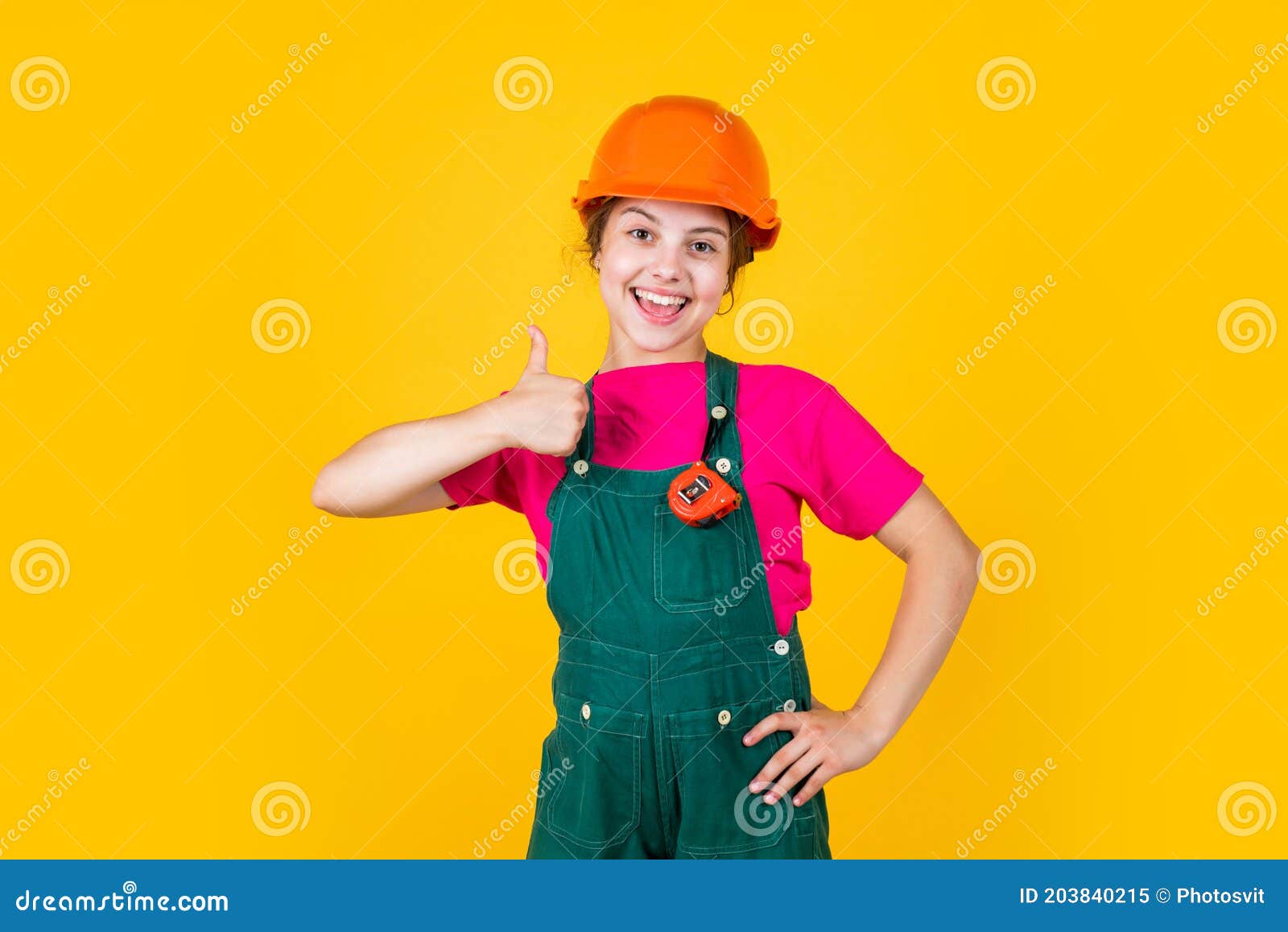 Casque ouvrier du bâtiment enfant jaune