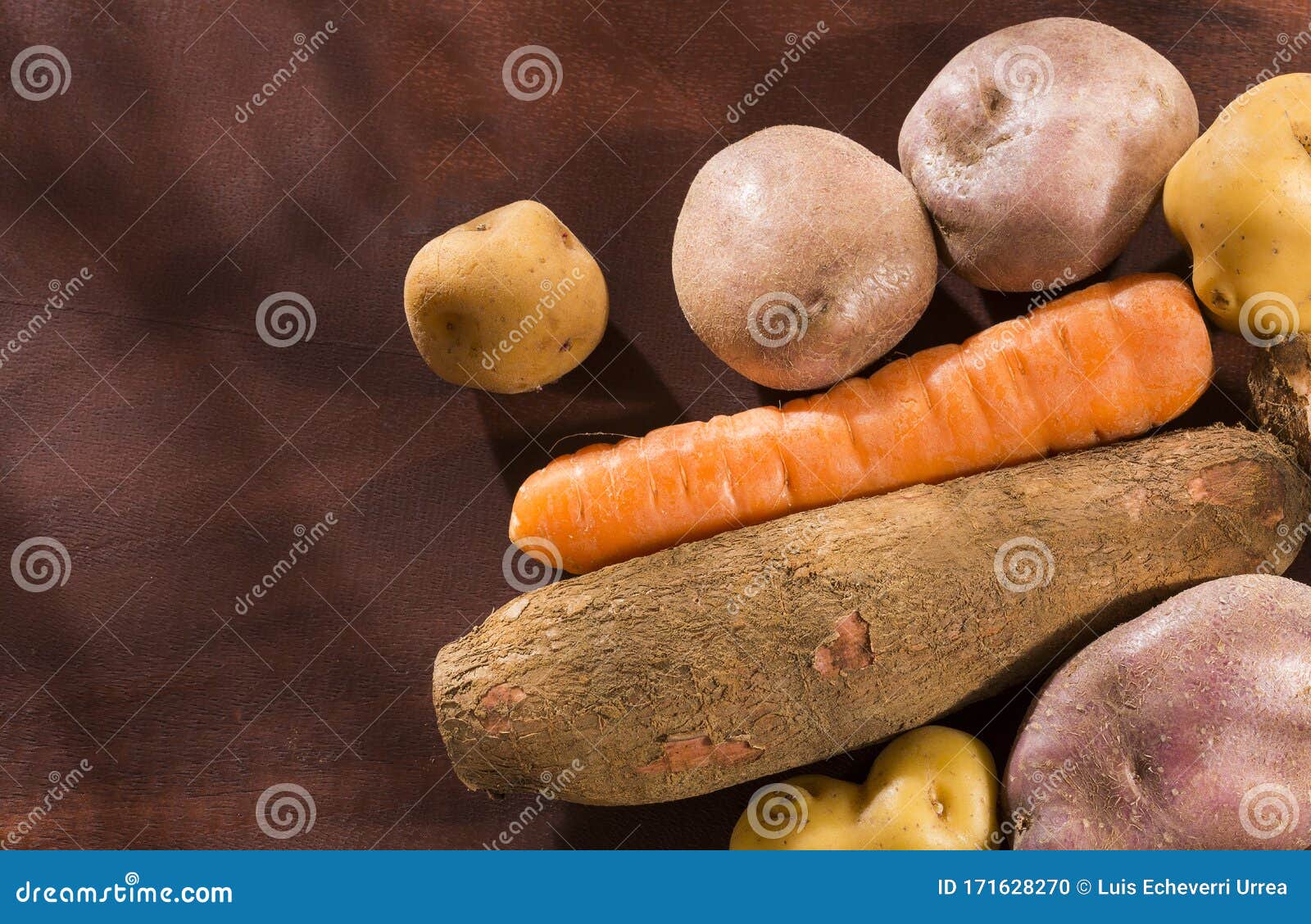 cassava, carrot, potato, onion, traditional colombian vegetables