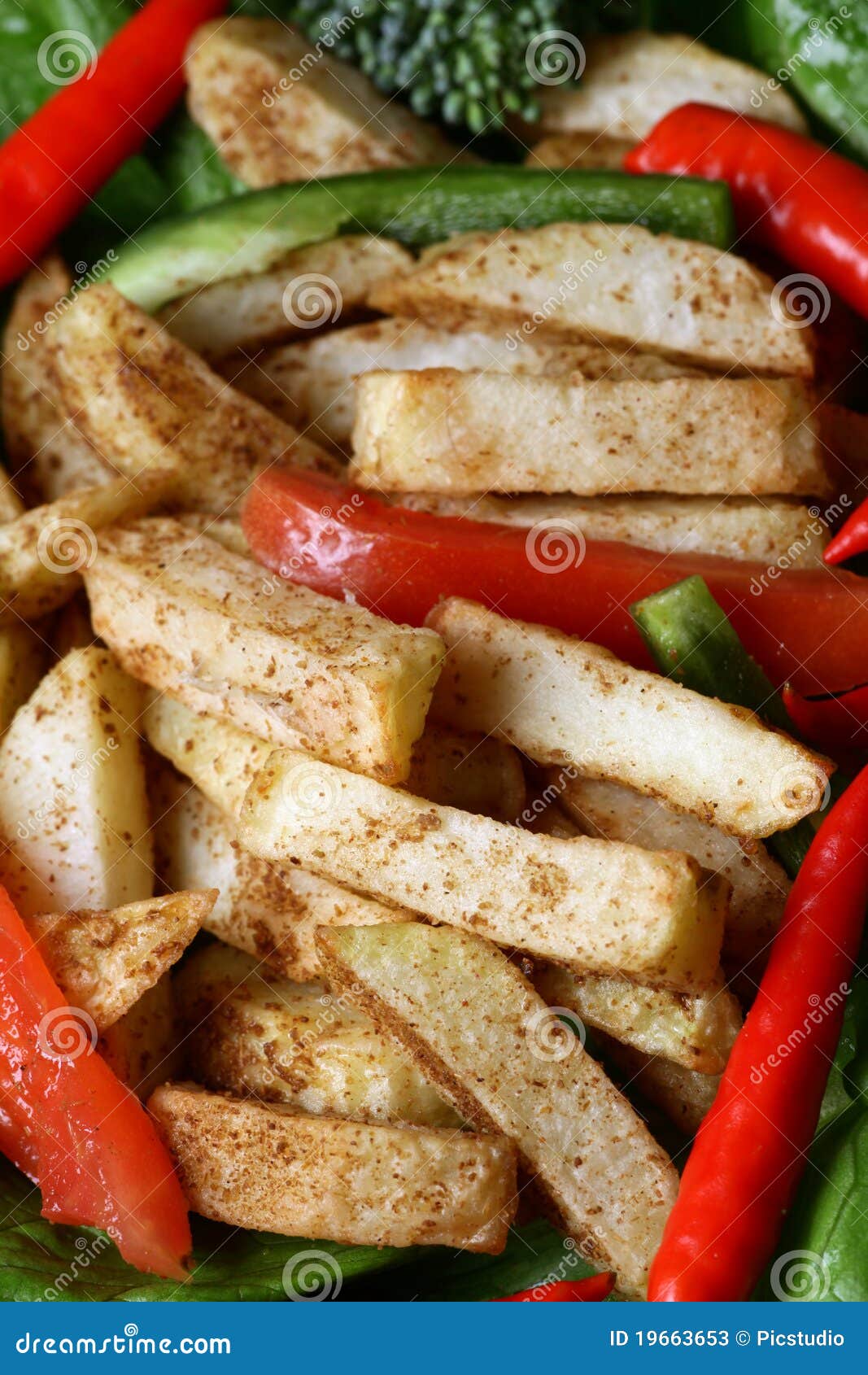 Cassava fries stock image. Image of chillies, tasty, capsicum - 19663653