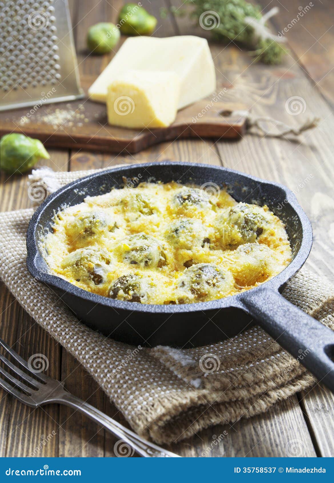 Casserole with Brussels Sprouts Stock Image Image of healthy