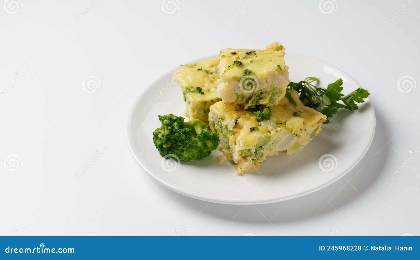 Casserole with Cheese and Broccoli. Broccoli Gratin with Melted Cheese