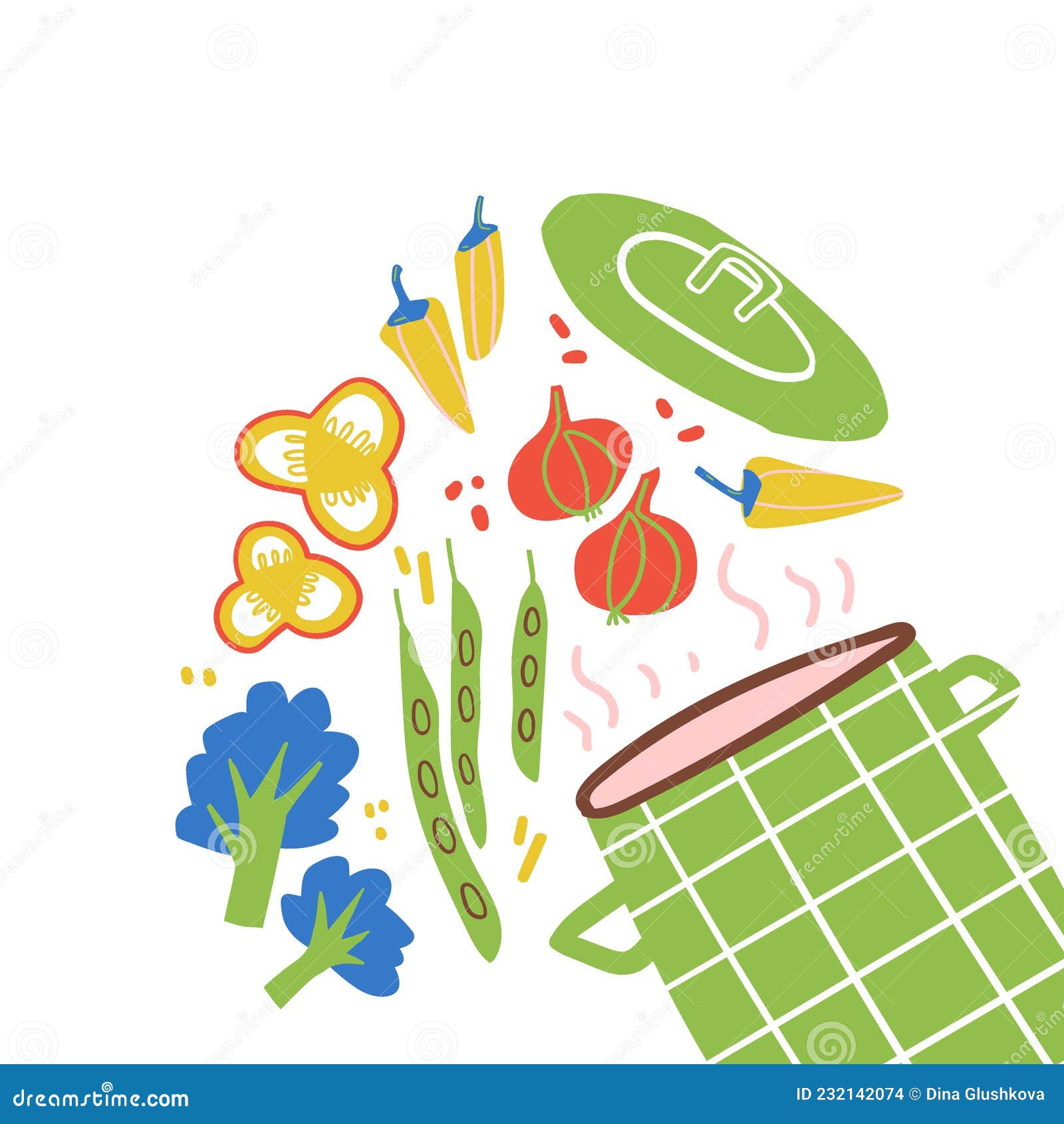 Casserole with Different Ingredients, Cooking. Vegetable Dishes Stock