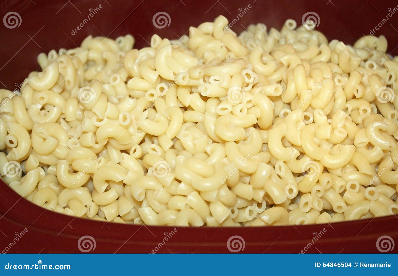 Casserole Dish Filled with Cooked Pasta Noodles Stock Photo Image of