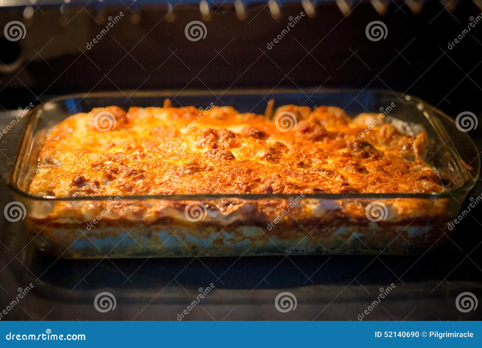 Casserole in oven stock photo. Image of delicious, champignon 52140690