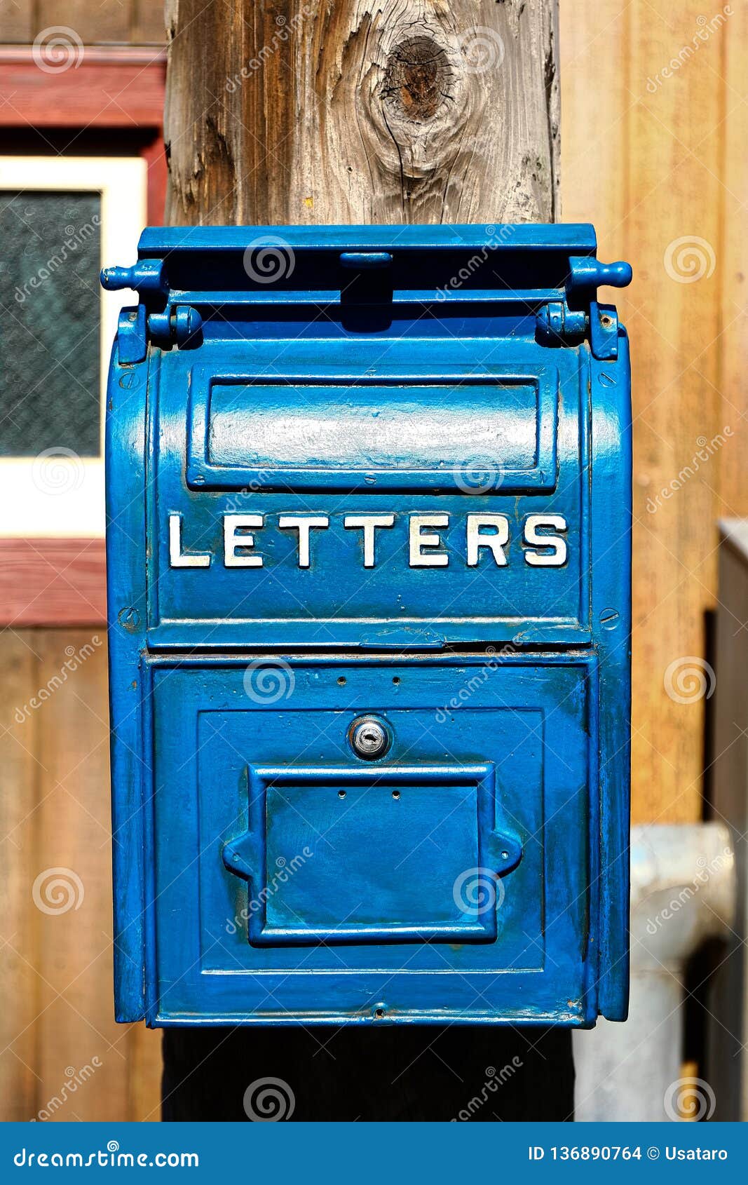Cassetta Della Posta Loberon Stile Shabby Chic - Blu Antico, In Ferro, Design Vintage Per Esterno - Foto 7