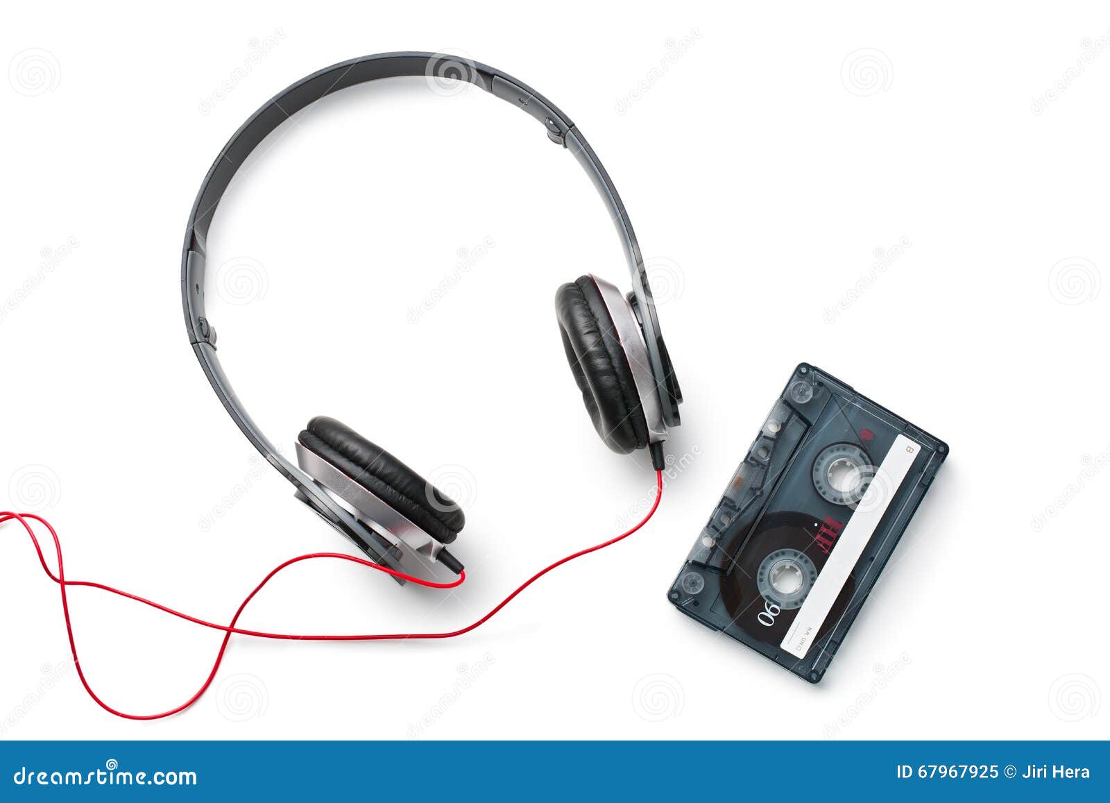 Cassette Tape and Headphones Stock Image Image of headphone, cutout
