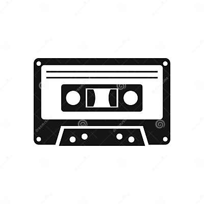 Cassette Tape Icon, Simple Style Stock Vector - Illustration of player ...