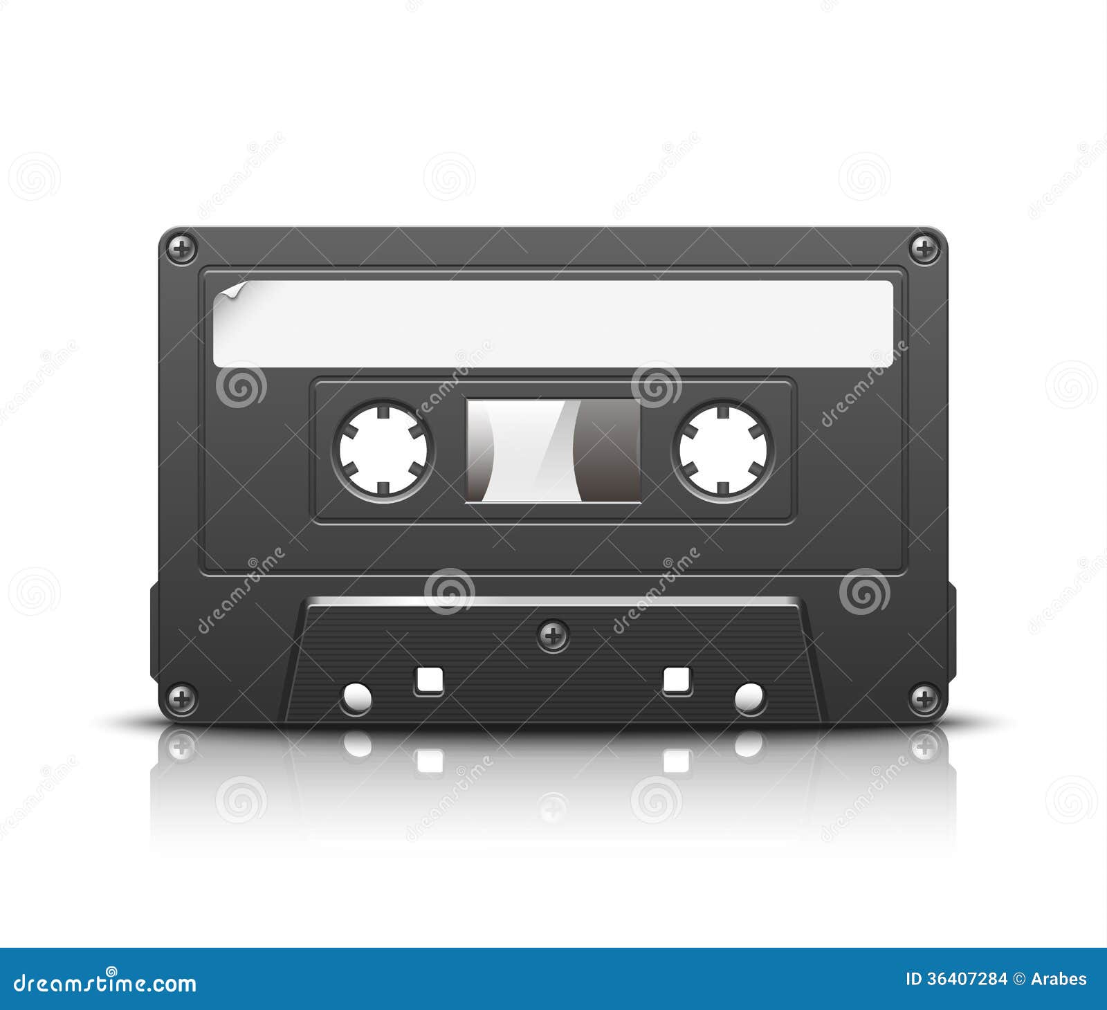 Cassette tape stock vector. Illustration of modern, plastic 36407284