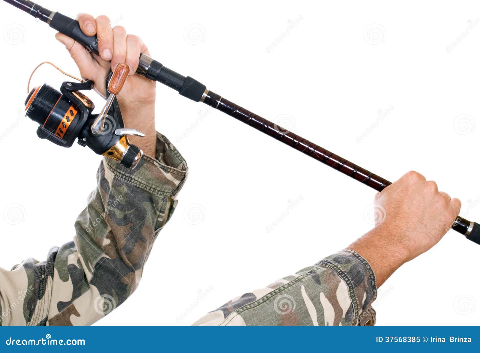 Cast a fishing rod stock image. Image of professional 37568385