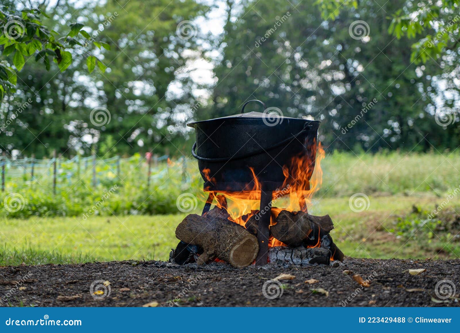 Cast Iron Cooking Kettle stock photo. Image of cast 223429488