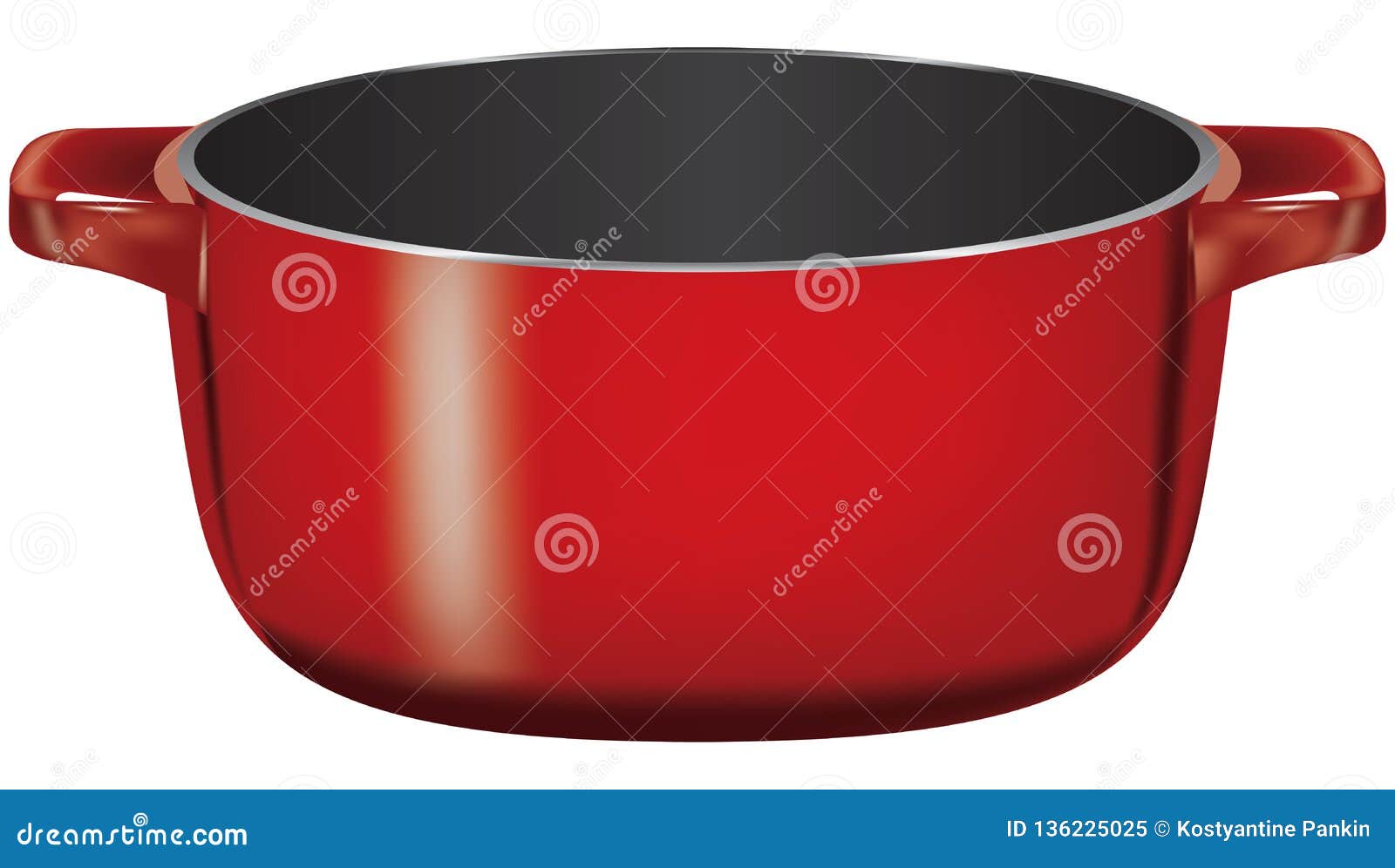 Cast iron deep pan stock vector. Illustration of close 136225025