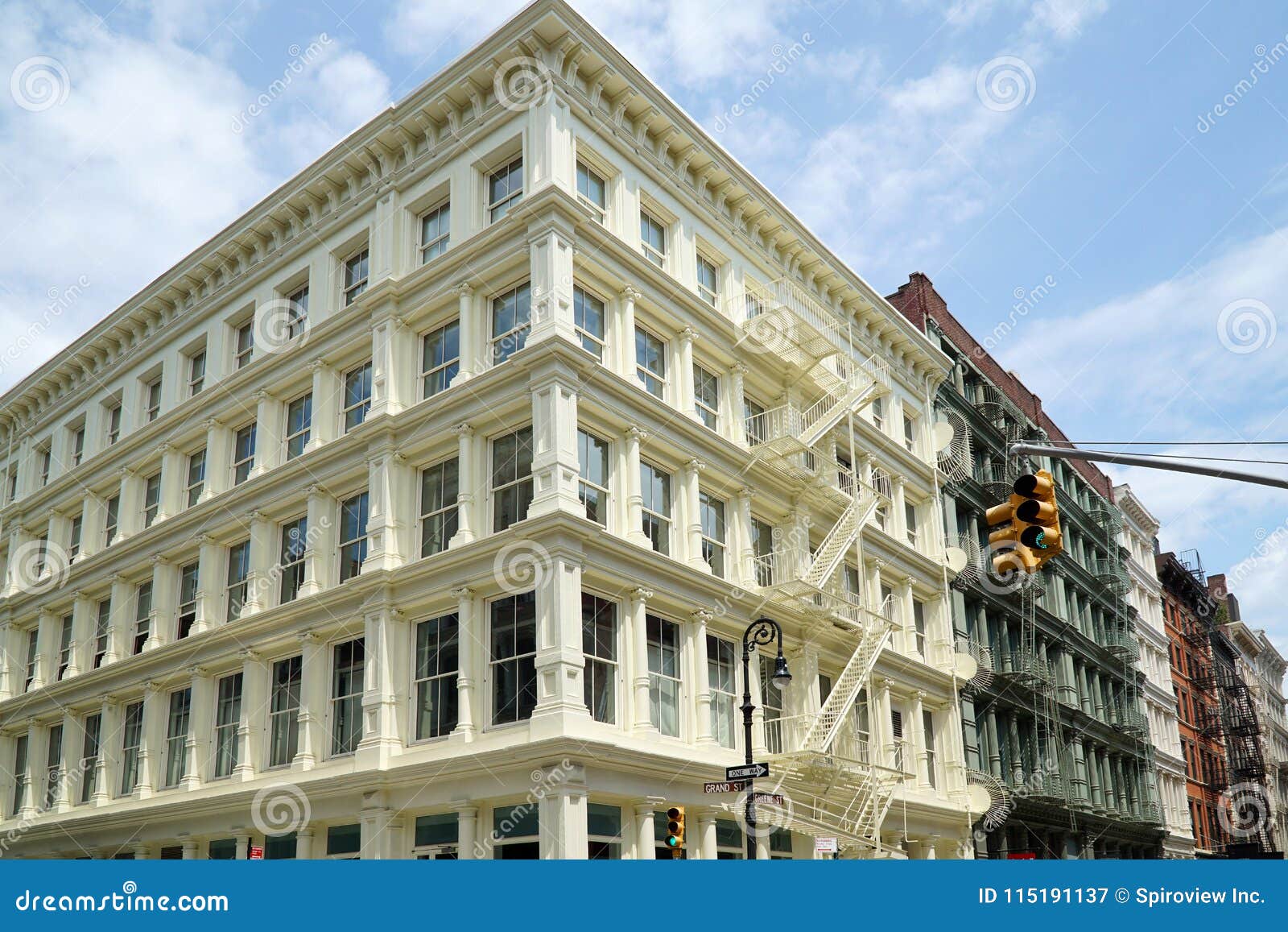 Cast Iron District stock image. Image of restored, district 115191137