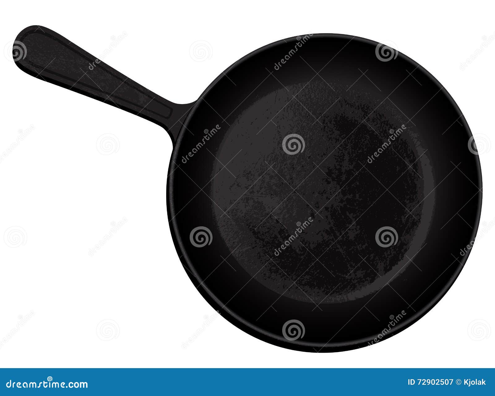 Castiron frying pan stock vector. Illustration of metal 72902507